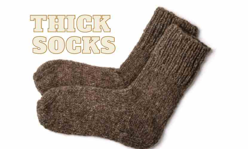 wear thick socks to break in timberland
