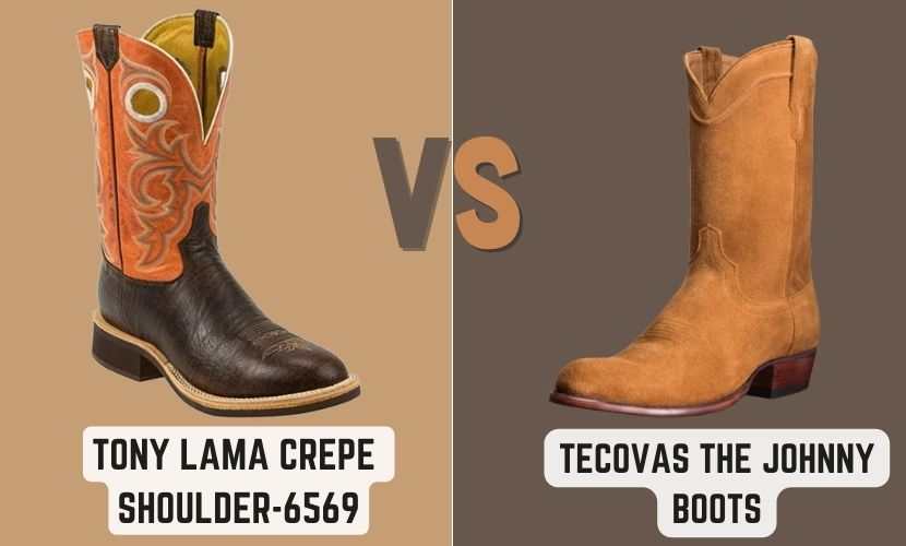 Tony Lama Men's Cowboy Crepe Shoulder-6569 Vs Tecovas The Johnny Boots For Men