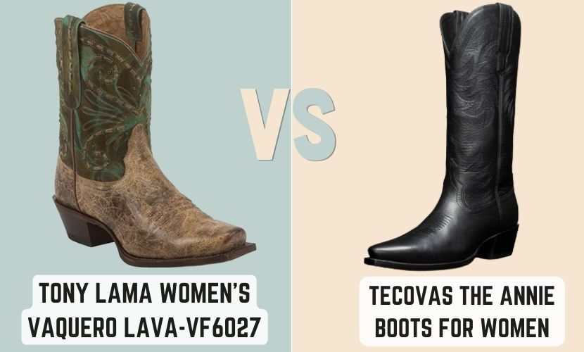 Tony Lama Women's Vaquero Lava-vf6027 Vs Tecovas The Annie Boots For Women