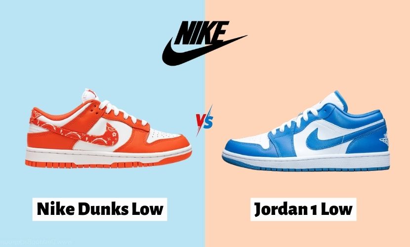 nike dunks low vs jordan 1 low