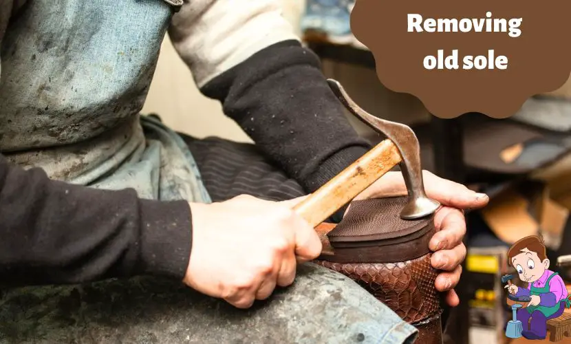 removing old sole