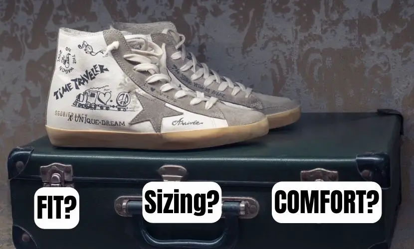 fit, sizing and comfort of golden goose sneakers 