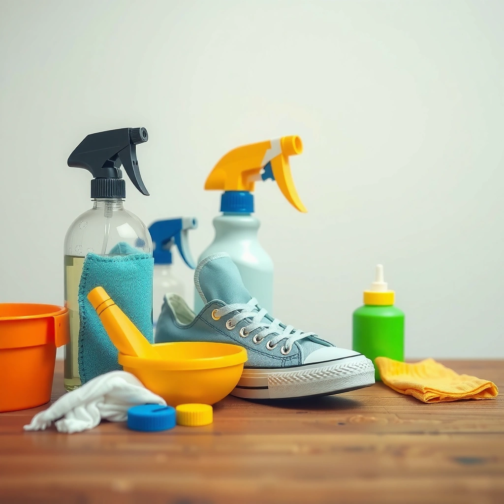 Gather Cleaning Supplies - how to clean converse shoes