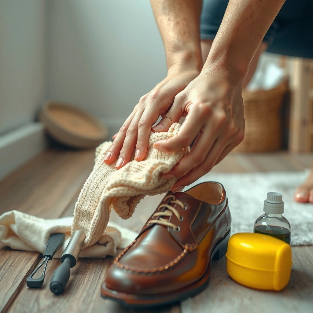 Gather Supplies - how to remove mold from shoes