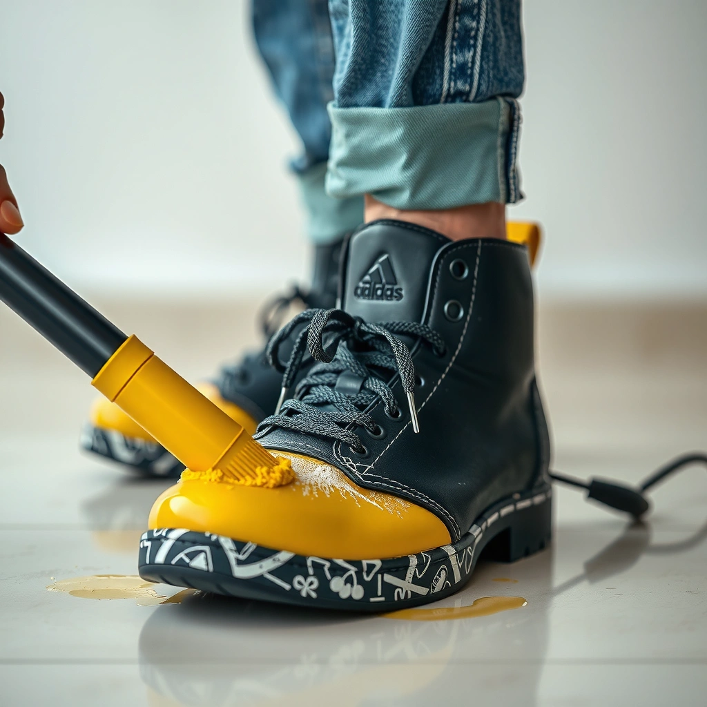 Shoe Material - how to remove yellowing from shoes