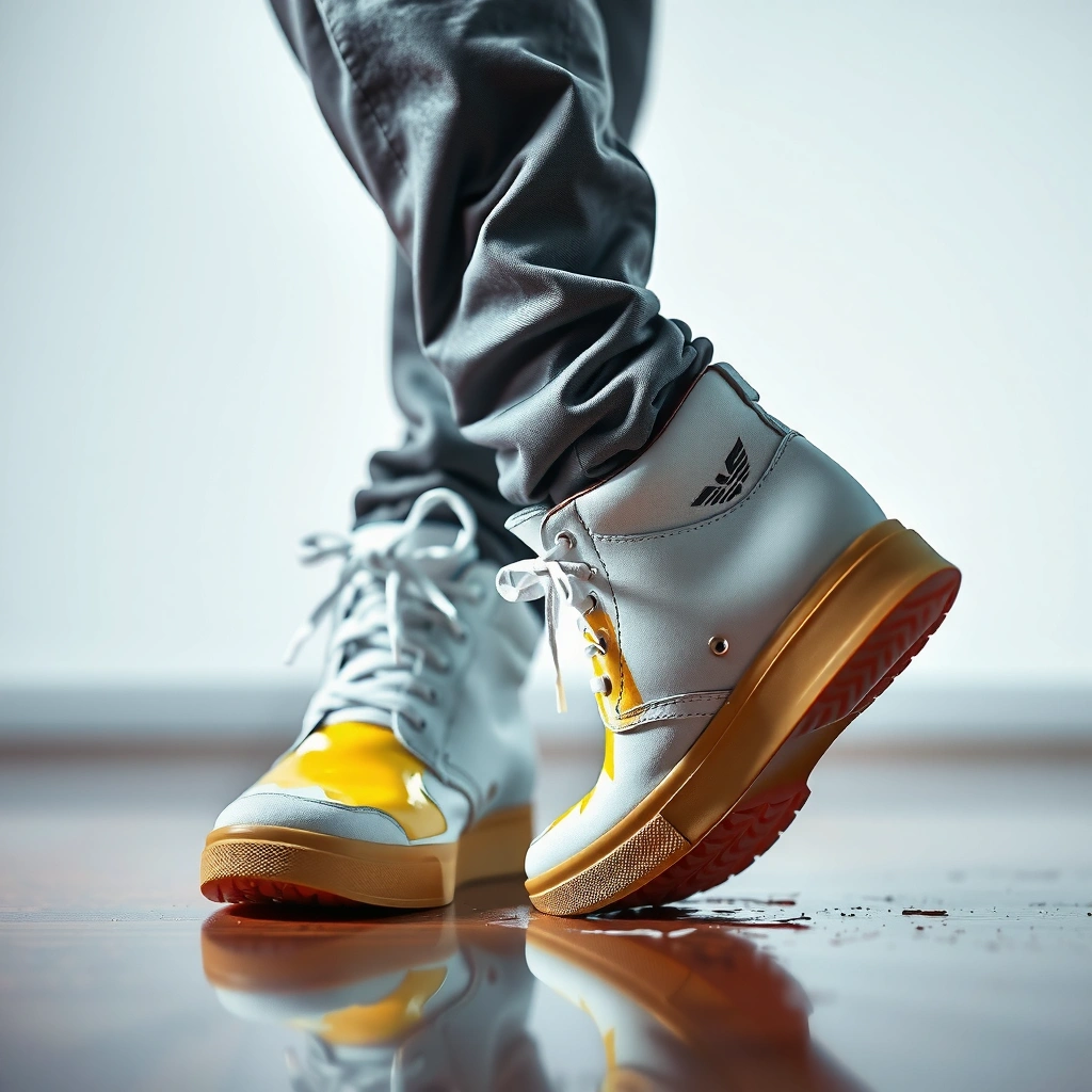 Supplies - how to remove yellow stains from white shoes